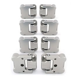 Land Rover Defender 110 - Billet Aluminium Exterior Front & Rear Door Hinges (set of 8) silver buy in USA