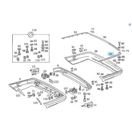 Original Mercedes-Benz KOTSCHUTZBLENDE hinten links buy in USA