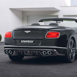 Bentley Continental GT/GTC 2012+ - STARTECH Carbon Fibre Rear Skirt Add-on Part (with polished exhausts) buy in USA