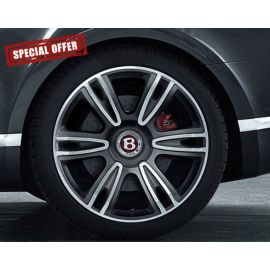 Bentley Continental GT/GTC - 21 Six Twin Spoke Black Machined Wheel & Tyre Set buy in USA