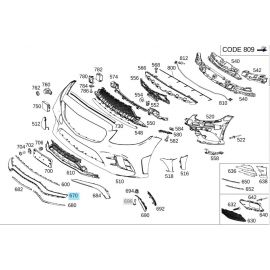 Original Mercedes-Benz Frontspoiler C63 Stoßstange Stossfänger Spoiler buy in USA