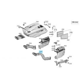 Original Mercedes-Benz ROHLUFTLEITUNG links OM642 OM 642 buy in USA