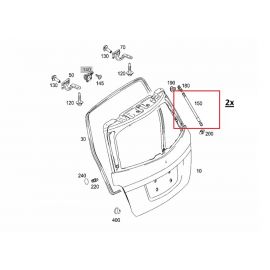 Original Mercedes-Benz Gasdruckdämpfer Set Rückwandtür Heckklappe GLK 204 buy in USA