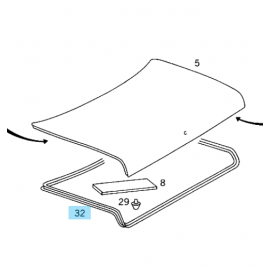 A1267500098 Abdichtung Heckdeckel W126 buy in USA