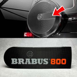 Carbon fiber Brabus 800 orange emblem for rear spare tire cover Mercedes-Benz W463A W464 buy in USA