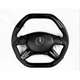 Piano Black Leather Steering Wheel for Mercedes-Benz G-Class W463 buy in USA