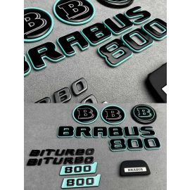 Brabus 800 Emblems Set in Tiffany Blue for Mercedes G-Class W463/W463A/W464/GLS/GLE buy in USA