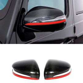 Carbon Fiber Mirror Covers with Red Stripe for Mercedes-Benz G-Class W463A W464 buy in USA