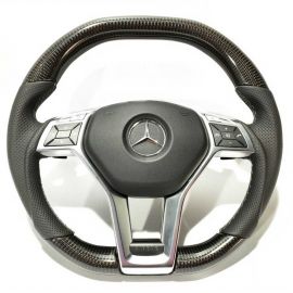 Mercedes W212/W204/W218 AMG Style Steering Wheel – Carbon Leather Gray Edition buy in USA