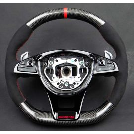 Mercedes Benz W222/W205/W463/W213 GT AMG Style Steering Wheel (Carbon Leather) buy in USA