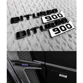 Brabus Biturbo 900 metal White and Black side logo for Mercedes G Class buy in USA