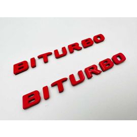 Red Metallic Brabus Biturbo Side Logo Badge Set for Mercedes-Benz W463A W464 G-Class buy in USA