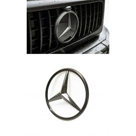 Carbon Fiber Front Grille Star Style Badge Logo Emblem for Mercedes-Benz W463 G-Class G-Wagon buy in USA