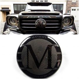 Mercedes-Benz W463 G-Class G-Wagon G63 G55 G500 Mansory style carbon fiber front grille with logo emblem in gray buy in USA