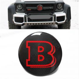 Mercedes-Benz W463 G63/G500/G55 G-Class G-Wagon Front Grille Carbon Fiber Brabus Style Badge Emblem Logo (Red) buy in USA