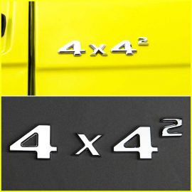 Chrome 4×4 Squared Badge Trunk Emblem for Mercedes G-Wagon W463 4×4 buy in USA