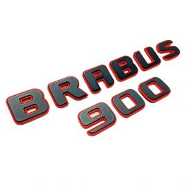 Metallic Emblems Badges – Brabus 900 Rocket Style for Mercedes-Benz G-Class W463A (Black/Red Set) buy in USA