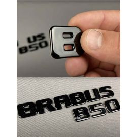 Black metal Brabus B50 rear badge for Mercedes C, E and S Class trunk buy in USA