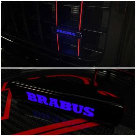 Brabus Style Front Grille with Blue LED Illuminated Logo Badge Emblem for Mercedes-Benz G-Wagon G-Class W463A W464 buy in USA