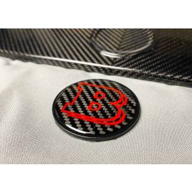 Brabus logo of carbon fiber with red trim for Mercedes G Class hood scoop buy in USA