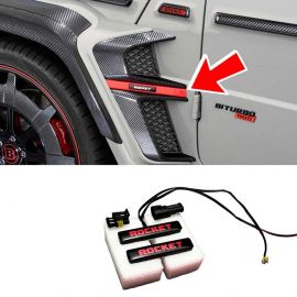 Red LED Brabus Rocket Emblem for Fender Inserts – Brabus Widestar Body Kit (Mercedes W463A) buy in USA