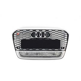 RS6 Chrome Quattro Front Bumper Radiator Grille for Audi A6/S6 C7 (2012-2015) buy in USA