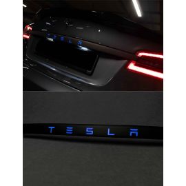 Carbon fiber trim with blue LED on trunk for TESLA Model S buy in USA