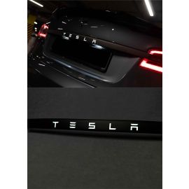 White illuminated carbon trim for TESLA Model S trunk lid buy in USA