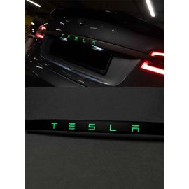 Carbon trim with green LED for TESLA Model S trunk lid buy in USA