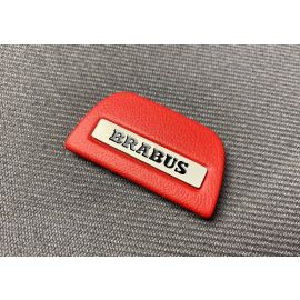 Brabus steering wheel badge metal insert in red leather buy in USA