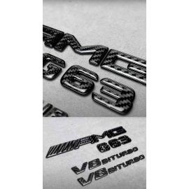 Carbon fiber AMG G63 V8 Biturbo badge set for models Mercedes Benz buy in USA