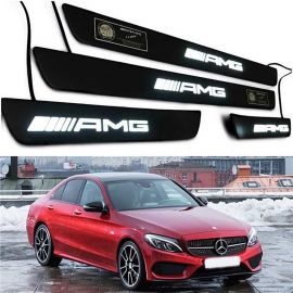 Mercedes Benz AMG Style LED Illuminated Door Sills Interior Trim Set buy in USA