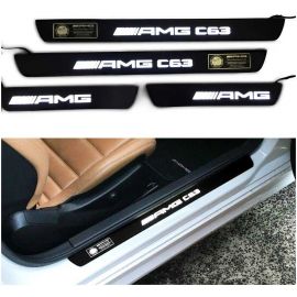 Mercedes-Benz AMG C63 Style Entrance Moldings with LED Illuminated Door Sills Interior Trim Set buy in USA