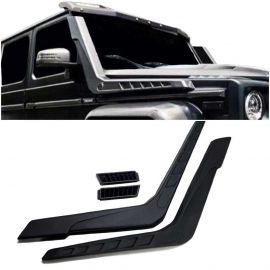 Mercedes-Benz W463 G-Wagon G-Class G63/G55/G500 Brabus Style Front Air Dams Intake Snorkels Fiberglass Badges Set buy in USA