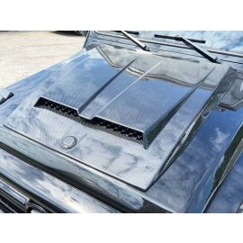 Carbon Hood Scoop with Badge Conversion W463 to W463A for Mercedes-Benz G-Wagon (2pcs) buy in USA