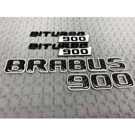 Metallic Brabus 900 White Fenders Emblem Logo Badges for Mercedes-Benz W463A G-Class buy in USA