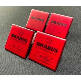 Metallic Brabus Red Masterpiece Seats Emblem Badge Logo Set for Mercedes-Benz W463A G-Class buy in USA