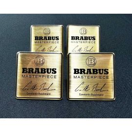 Metallic Brabus Masterpiece Gold Seats Emblem Badge Logo Set for Mercedes-Benz W463A G-Class buy in USA