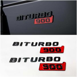 Metallic Brabus Biturbo 900 Emblem Logo Badges Set for Mercedes-Benz W463 G-Class buy in USA