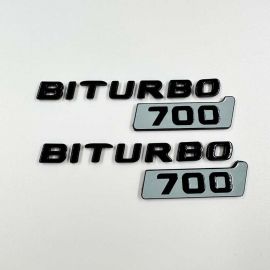 Metallic Gray Brabus 700 Biturbo Style Side Plate Logo Badges Set for Mercedes-Benz W463A W464 G-Class buy in USA