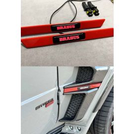 Red fender inserts Brabus logo with LED for Mercedes G Wagon buy in USA