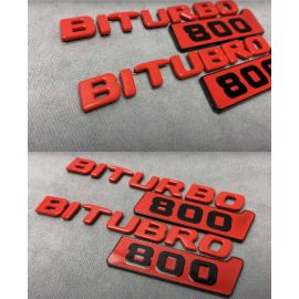 Red Brabus metal badge Biturbo 800 for Mercedes-Benz buy in USA