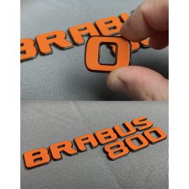 Orange metallic Brabus 800 logo for Mercedes Benz G Class trunk buy in USA