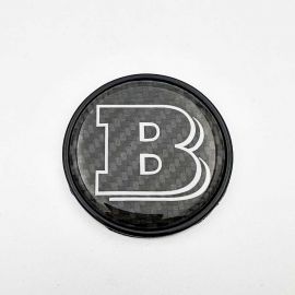 2-Piece Gray Metal Carbon Brabus 53mm Emblem Badge for Mercedes-Benz W463A/W464 G-Class Hood and Trunk buy in USA