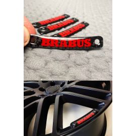 Carbon Brabus badge with red letters on G Wagon rims buy in USA