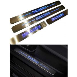 Brabus Style Door Sills with Metallic Blue LED Illumination (4 pcs) for Mercedes-Benz G-Wagon W463A/W464 buy in USA