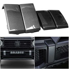 Carbon Fiber Front and Rear Bumpers Brackets Fangs Covers Set 4 pcs for Mercedes G-Wagon W463A W464 buy in USA