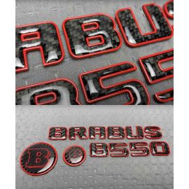 Front grill and Rear Brabus B550 carbon emblems set for Mercedes S-Class buy in USA