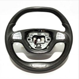 Mercedes-Benz S-Class W222 S500/S600 Steering Wheel Carbon Fiber Black Leather buy in USA