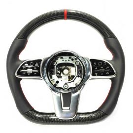 Mercedes-Benz W222/W463A G63 S-Class Steering Wheel – Leather Carbon Red Stripe buy in USA